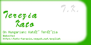 terezia kato business card